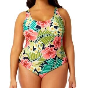 Hurley Ladies Swimsuit Poppy Tropical Size XXL NWT
